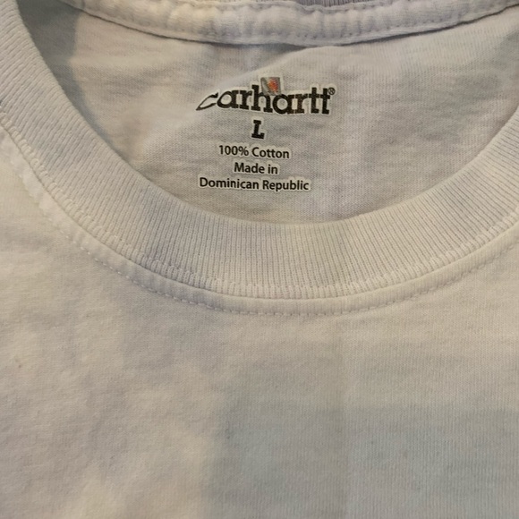 Oversized Light Blue Cloud Tie Dye Carhartt Tee - Picture 3 of 4